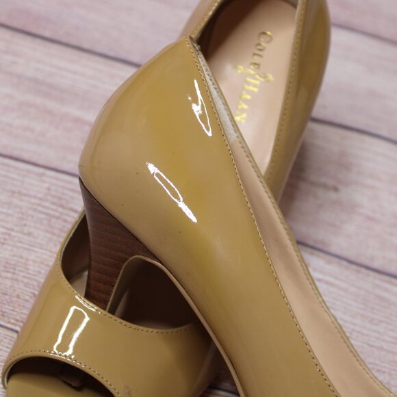 Cole Haan Nike Air Nude Peep Toe Heels - Picture 13 of 14